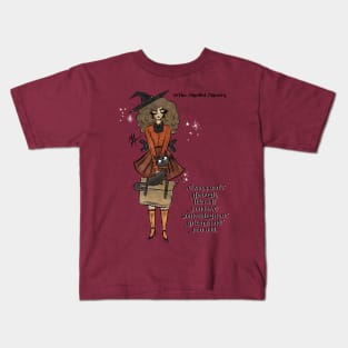 English Teacher Witch (transparent background) Kids T-Shirt